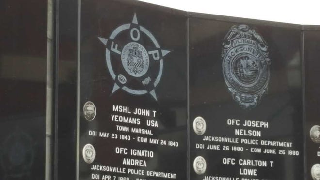dan.scanlan@jacksonville.com The Fallen Officers memorial, the brainchild of Eagle Scout Adam Resch, is on schedule for dedication Oct. 1 outside Jacksonville Veterans Memorial Arena.