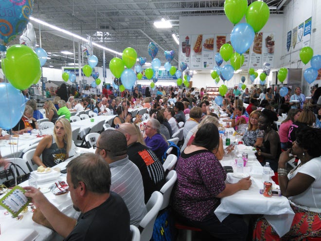 About 350 local teachers attended the fourth annual Volusia/Flagler teachers appreciation event hosted by Sam's Club in Daytona Beach on Sunday night. NEWS-JOURNAL/Matt Bruce