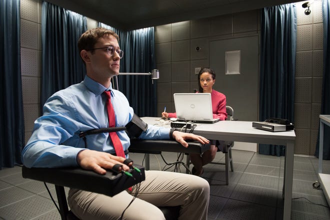 This image released by Open Road shows Joseph Gordon-Levitt in a scene from “Snowden.”