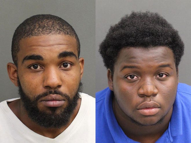 Alfonse Combs, left, and Jaseary Brown have been arrested for a series of convenience store and gas station robberies.