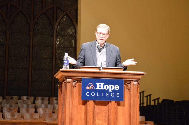 Wheaton College professor Gary Burge gives the keynote address of Hope College's February Critical Issues Symposium "Engaging The Middle East." The symposium from Sept. 27-28 will address economic inequality. Sentinel file