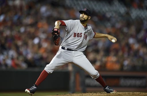 Boston pitcher David Price had another stellar outing Thursday against the Orioles, a 5-3 Sox win. AP photo