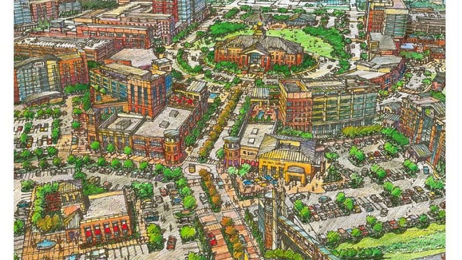 The “Project Sunshine” mixed use development is expected to include 1,500 residential-unit apartments and condos; 22 restaurants; 27 freestanding retail buildings; 1.9 million square feet of office buildings; and a “town center hall.”