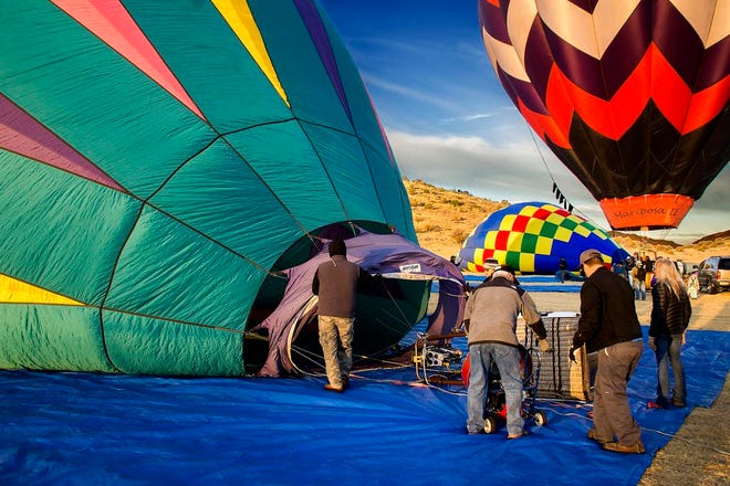 The Coldwell Banker balloon being inflated on Friday, Sept. 23, 2016, at the Montague Balloon Fair in Montague, Calif. Submitted by Marilyn Lemmon