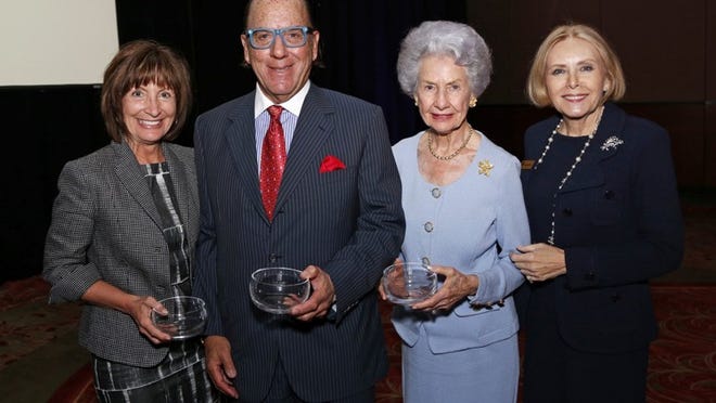 Denise Ghattas, John Kessler, Christine Sorgini and Margaret May Damen attend the Persson Society Luncheon. (Photo by Corby Kaye Studio Palm Beach)