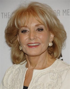 In this April 9, 2008, file photo, TV personality Barbara Walters participates in a panel discussion featuring the hosts of ABC's "The View" at The Paley Center for Media, in New York. (AP Photo/Evan Agostini, file)