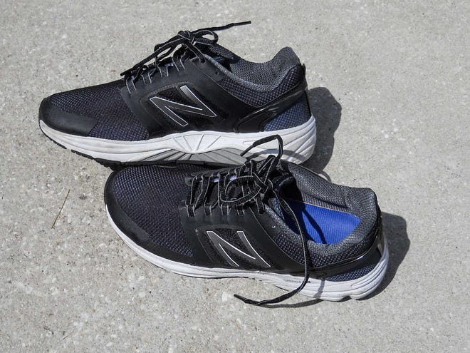 Bill Longenecker For Shorelines This pair of New Balance running shoes is Bill's most expensive pair in his 50 years as a runner. He paid a whopping $55, including tax and shipping.
