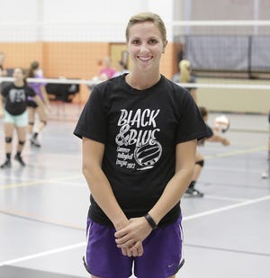 Dalton volleyball coach Allison Hostetler is proud to coach at her alma mater.

(IndeOnline.com / Kevin Whitlock)