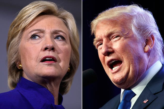 Presidential candidates Hillary Clinton and Donald Trump. (AP photos)