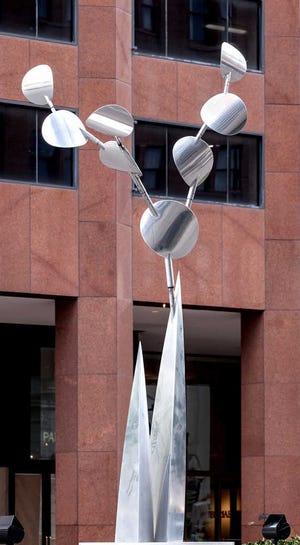 Michael Smith/contributed Lin Emery uses polished or brushed aluminum in her sculptures, designed to move gently in the wind.