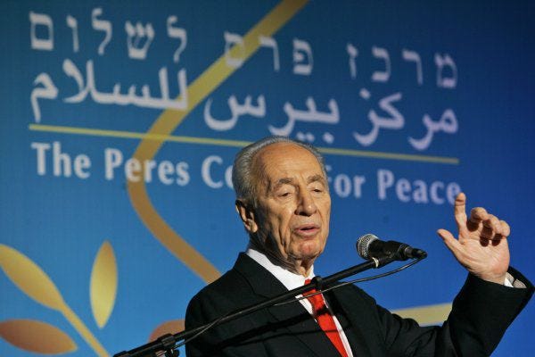 Israeli President Shimon Peres speaks Oct. 28, 2008, during the 10th anniversary celebration of the Peres Center for Peace in Tel Aviv, Israel. Peres, a former Israeli president and prime minister, whose life story mirrored that of the Jewish state and who was celebrated around the world as a Nobel prize-winning visionary who pushed his country toward peace, has died, the Israeli news website YNet reported early Wednesday. He was 93.