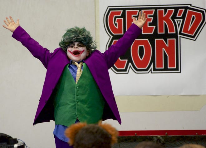 Alex Schulte, 10, of Beloit, Wisconsin, won the kids division of the Geek'd Con cosplay contest on Saturday, Oct. 1, 2016, at Mercy Indoor Sports Center in Loves Park. KEVIN HAAS/STAFF PHOTOGRAPHER/RRSTAR.COM
