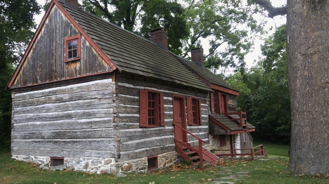 Fallsington's Moon-Williamson Log House, one of the oldest homes in Pennsylvania and where Mary Ann Williamson lived out her life.