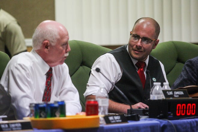 Mayor Clint Johnson during his final DeBary City Council meeting in August. Johnson's refusal to turn over public records led council members to authorize the city manager to file a complaint with the State Attorney's Office if necessary. NEWS-JOURNAL/LOLA GOMEZ