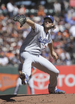Dodgers pitcher Clayton Kershaw will start Game 1 of the ALDS against the Nationals today. THE ASSOCIATED PRESS