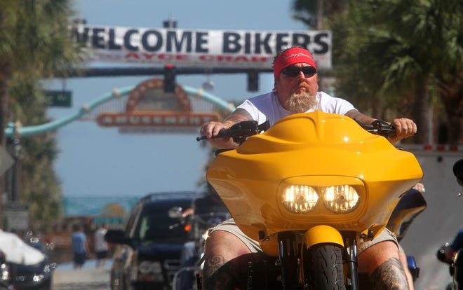 Despite the passing of Hurricane Matthew, area businesses and hotels, especially those on Main Street in Daytona Beach, are eager to greet a surge of bikers for the annual Biketoberfest celebration that begins Thursday. NEWS-JOURNAL ARCHIVES/JIM TILLER