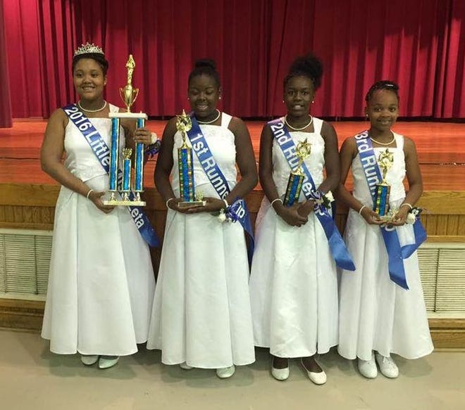 Little Miss Zeta 2016, left, is pictured with pageant runner-ups: from left to right, Alexis McCoy, first runner-up; Nina Ashly, second runner-up; and Ma'Khiya Powell, third runner-up. The 2016 Little Miss Zeta pageant, held Sept. 24, was sponsored by the Zeta Phi Beta Sorority Inc., Alpha Omega Zeta Chapter, located in Petersburg.

Contributed Photo