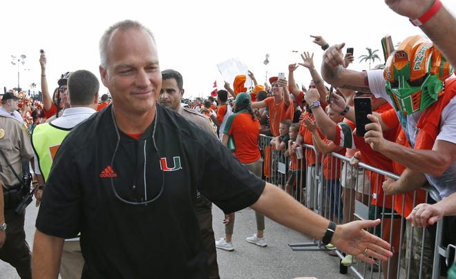 The honeymoon is still in full bloom for Mark Richt and the Hurricanes. AP FILE