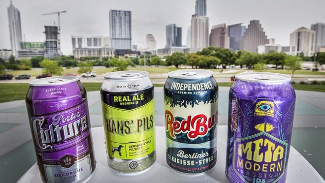Wednesday, April 8, 2015. Many craft breweries are choosing to can their beers, versus bottle them, and they have very good reasons for why. (RICARDO B. BRAZZIELL / AMERICAN-STATESMAN)
