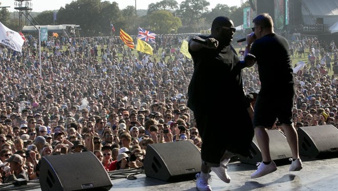 Killer Mike, left, and El-P of Run The Jewels perform at the Austin City Limits Music Festival in Zilker Park on Friday October 2, 2015. JAY JANNER / AMERICAN-STATESMAN