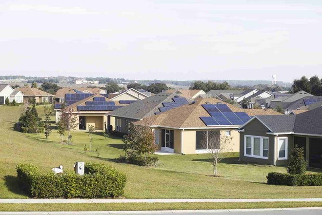 Rooftop solar panels in Groveland