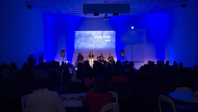 Susana Behar and Friends perform in the Fisher Gallery during a recent Art After Dark at the Norton Museum. The gallery has been converted into an event space during construction.