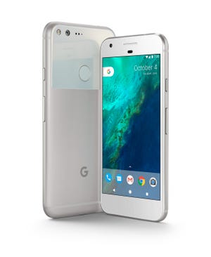 Google's Pixel phones start at about $650 for the regular, 5-inch model and $770 for the 5.5-inch "XL" edition. Both versions go on sale Thursday through Verizon, Best Buy and Google's online store. IMAGE / GOOGLE INC.