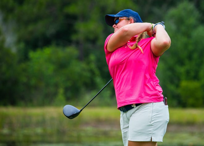 Ericka Schneider, of Lakewood Ranch, shown her competing during the U.S. Women's Open Sectional Qualifying Tournament at the Ritz Carlton Golf Club in Bradenton on May 28, 2014, will be in the field at Plantation G&CC Thursday for LPGA Stage II qualifying. File Photo / Casey Brooke Lawson