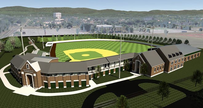 This is an artist's rendering of what the new $7.5 million Jacksonville State University baseball stadium will look like when construction is complete. Construction is scheduled to begin in the spring of 2017 and be open for the Gamecocks 2018 season. Courtesy of Davis Architects, Inc.