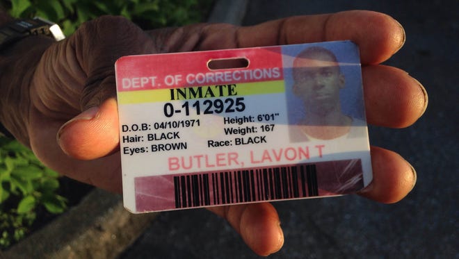 Lavon Butler keeps his photo ID from prison with him at all times. It stays in his wallet as a constant reminder of where he promised himself, his attorney and God that he would never return. “I have no earthly desire to go back,” he said.(Tessa Duvall/Florida Times-Union)