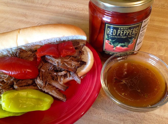 Slow-cooker Italian beef makes foran easy meal.