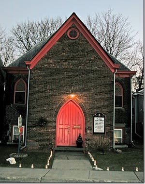 The charming St. John A.U.M.P. Church at 207 W. Main St. in Goshen is open every Wednesday from 11:30 a.m. to 1:30 p.m. for visitors to sit quietly in peaceful prayer. Photo provided