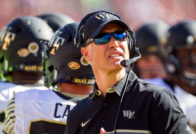 Wake Forest coach Dave Clawson has been quiet about whether quarterback Kendall Hinton is healthy enough to play Saturday against Army.