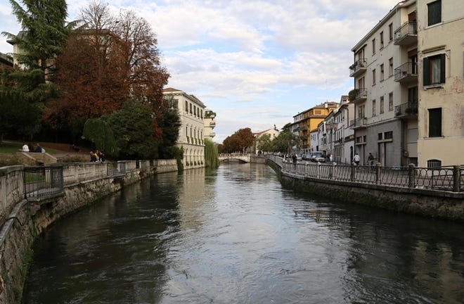 A photo of Treviso in Northern Italy. With two rivers and numerous canals, Treviso is a good place for a stroll. The city is about an hour's drive from Venice and is in the heart of prosecco country. The Associated Press