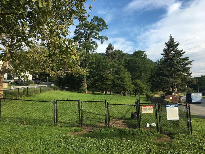 This dog park at West Point will get some landscaping work and some new equipment for the dogs that use it, thanks to a fundraising campaign started by Leigh Hansbarger, an Army wife stationed at West Point and helped by the Beneful dog food company. PHOTO PROVIDED