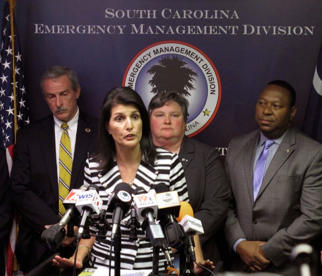Jeffrey Collins/Associated Press Gov. Nikki Haley will be in Ridgeland on Wednesday for Lowcountry Day, where officials will be on hand to answer questions about help after Hurricane Matthew.