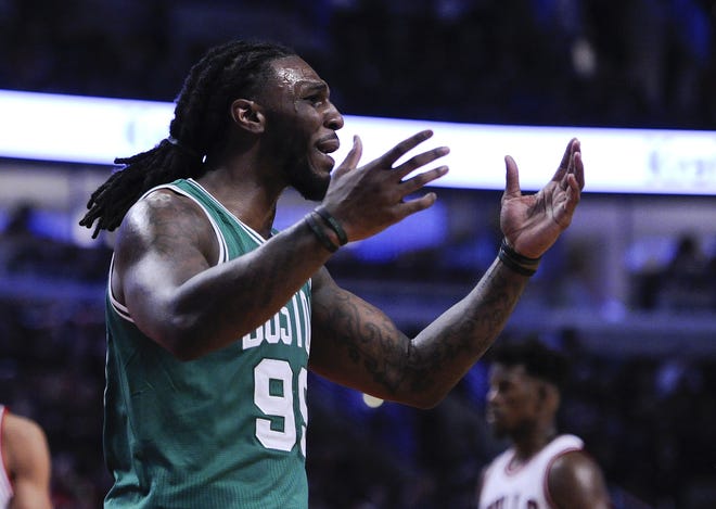 Boston Celtics forward Jae Crowder argues a foul call during the Celtics loss to the Chicago Bulls last week. AP Photo/Matt Marton