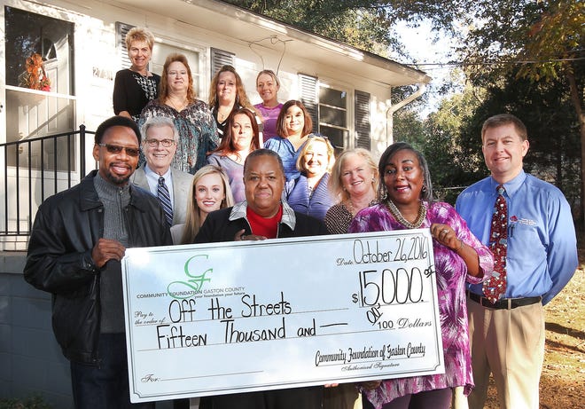 The Off the Streets Program recently received a $15,000 donation from the Community Foundation that will be used to replace bedroom furniture in the transitional living house as well as maintaining the house using appropriate funding streams. GAZETTE PHOTO