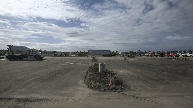 A parking lot under construction on the west side of the Ballpark of the Palm Beaches complex. (Damon Higgins / The Palm Beach Post)