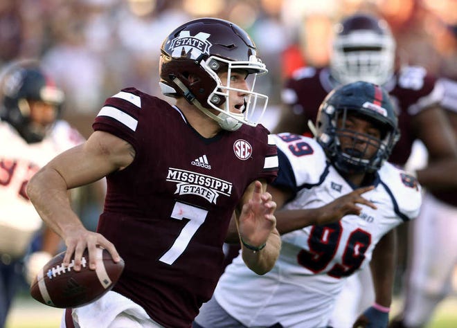 Mississippi State quarterback Nick Fitzgerald and the Bulldogs take on No. 7 Texas A&M on Saturday.