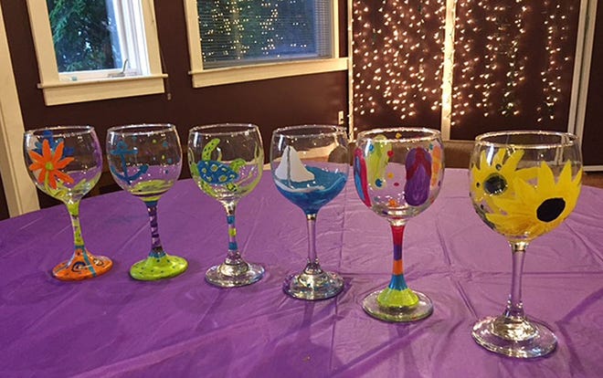 Courtesy photo

A painted wine glasses class will take place at River Tree Arts next week.