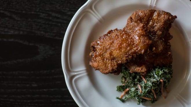 Spicy honey gives a little kick to the fried chicken at Fixe. Tamir Kalifa FOR AMERICAN-STATESMAN