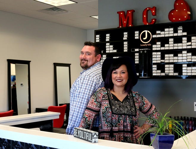 Brandon and Missi Pitcher are the co-owners of MaxCharles salon and spa off Route 33 in Greenland, specializing in hair, esthetics and nails. 

Photo by Suzanne Laurent