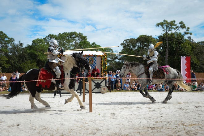 Full-contact jousting is part of the fun at the Sarasota Medieval Fair. HERALD-TRIBUNE ARCHIVE