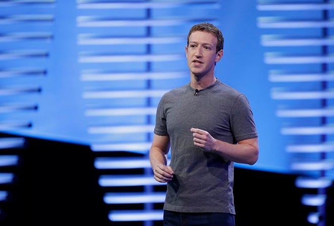 In this photo from April 12, 2016, Facebook CEO Mark Zuckerberg speaks during the keynote address at the F8 Facebook Developer Conference in San Francisco.