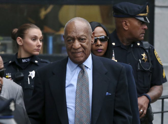 FILE - In this Nov. 1, 2016 file photo, Bill Cosby leaves after a hearing in his sexual assault case at the Montgomery County Courthouse in Norristown. (AP Photo/Mel Evans)