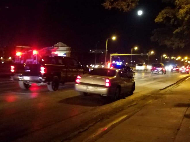 At least one serious injury was reported after an accident involving a motorcycle and a passenger car at 19th Street and Indiana Avenue just before 8 p.m. Tuesday.