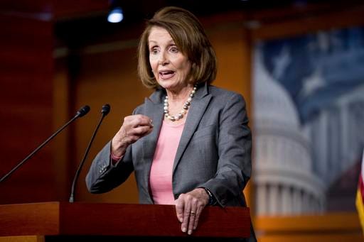 House Minority Leader Nancy Pelosi of Calif. speaks at her weekly news conference on Capitol Hill in Washington, Thursday, Nov. 17, 2016. (AP Photo/Andrew Harnik)