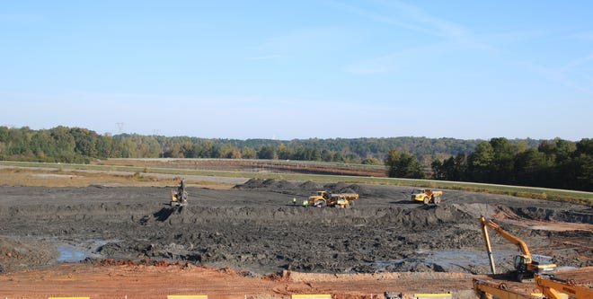 In the past year, Duke Energy has safely moved over 1 million tons of coal ash from this site to a site in Moncure. The company has until 2019 to move all the ash. (Special to The Gazette)
