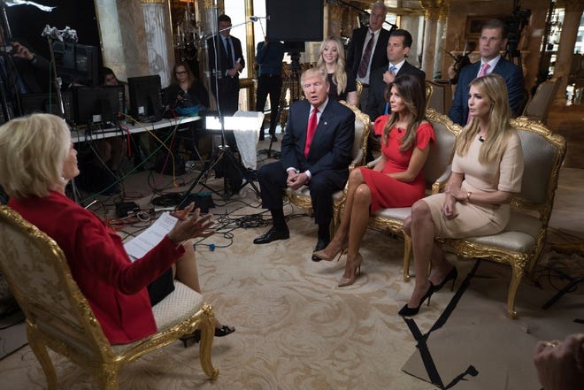 "60 Minutes" Correspondent Lesley Stahl interviews President-elect Donald J. Trump and his family. (Chris Albert for CBSNews/60 Minutes via AP)